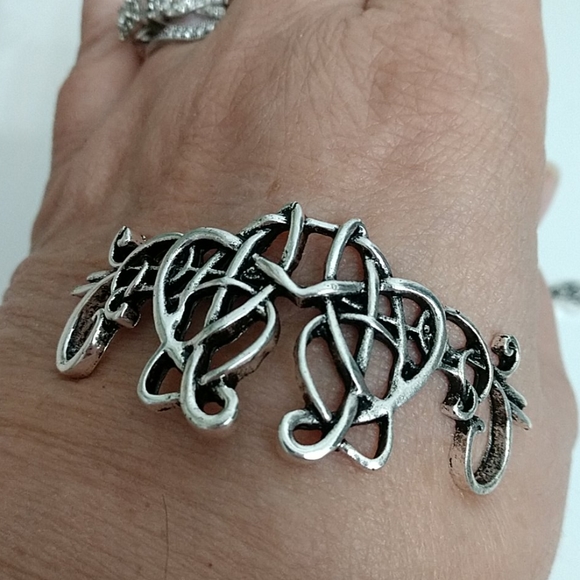 New Celtic Silver-tone Hairpin Stickpin Barrett - Picture 5 of 8